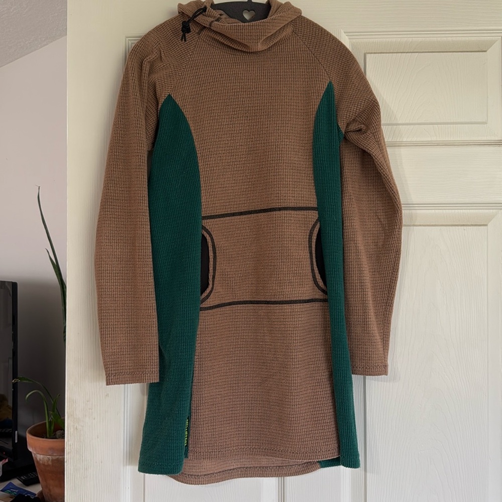Melanzana Micro Grid Hoodie Dress - Women’s Small